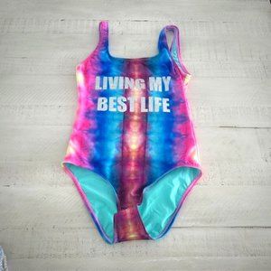 PilyQ Tie-Dye Best Life One-Piece Girls